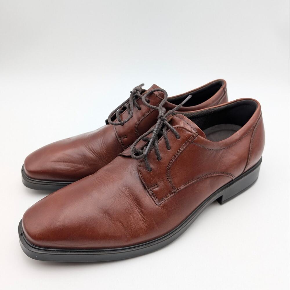 Ecco Maitland Derby Shoes Plain Toe Lace-Up Men's Brown Size US11-11.5 EU45